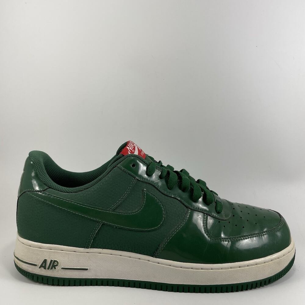 Nike Air Force 1 Low '07 Gorge Patent Leather Green Mens Size 11.5 #315122-301